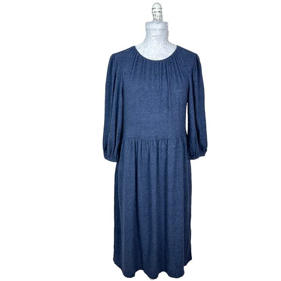 Velvet by Graham and Spencer Viscose Blend Midi Knit Dress Blue Women Small NWT - Picture 1 of 10